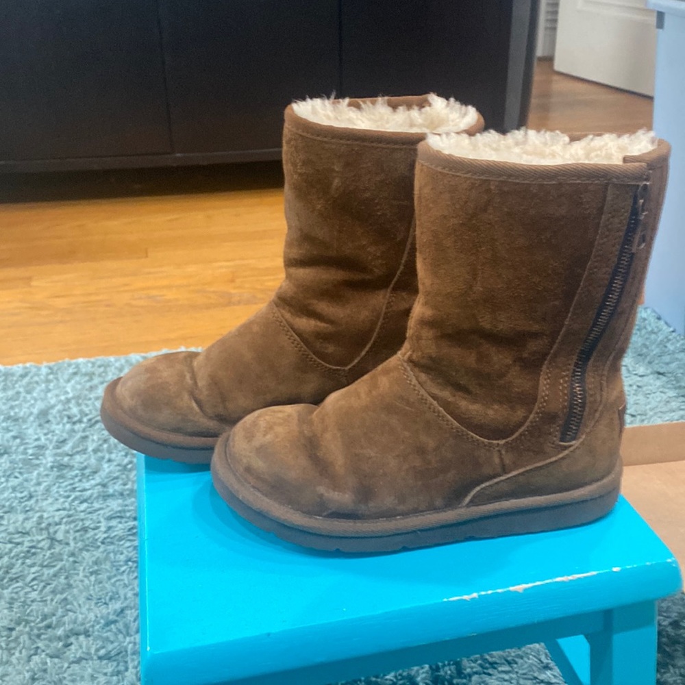 UGG leather chestnut color boots
